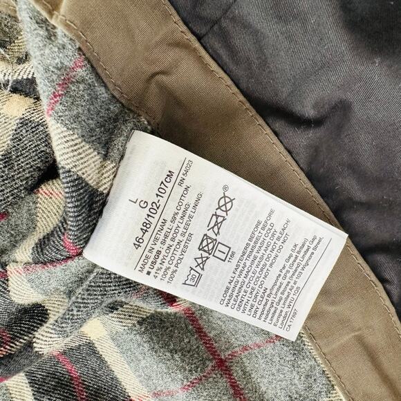 Banana Republic Waxed Barn Jacket Dark Green Size Large Water Resistant Cargo - Picture 7 of 10